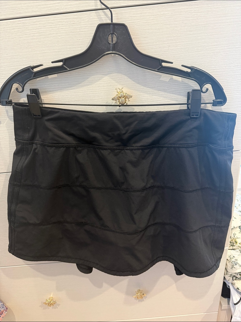 lululemon athletica Black Active Mini Skirt with Panel Stitching